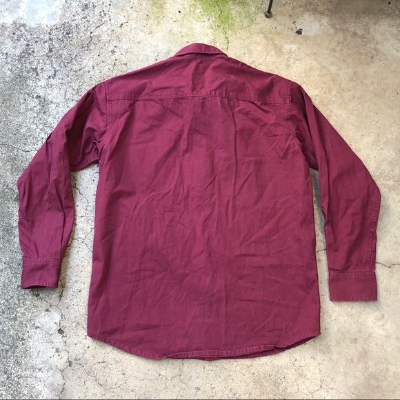 CABELA’S Cotton button down Shirt burgundy - Picture 2 of 8